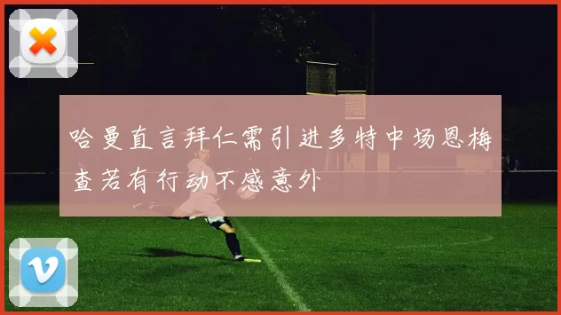哈曼直言拜仁需引进多特中场恩梅查若有行动不感意外